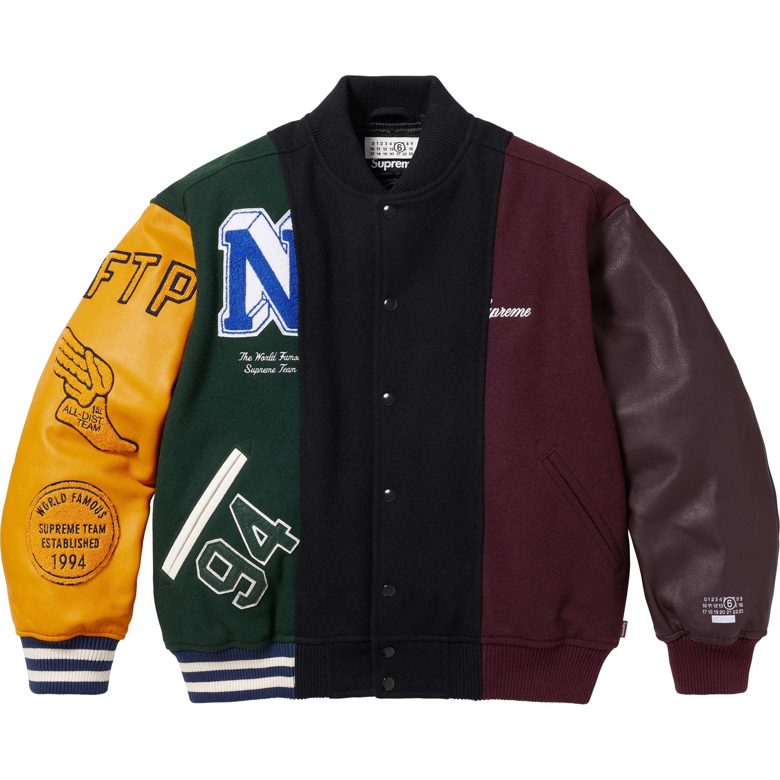 Supreme®/MM6 Maison Margiela Split Varsity Jacket view 3